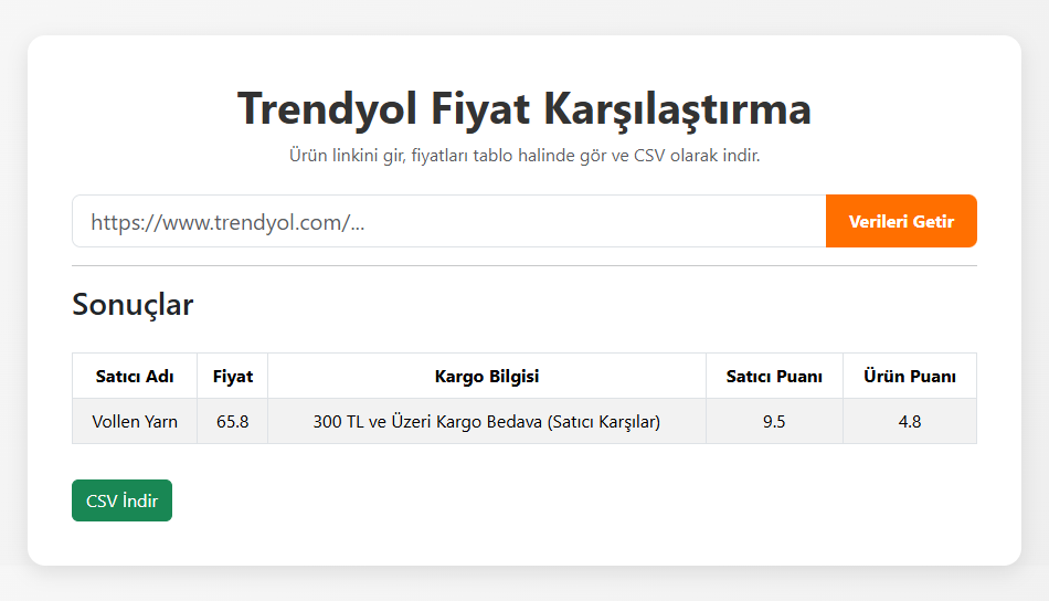 Web Tabanlı Veri Toplama ve Fiyat Karşılaştırma Aracı